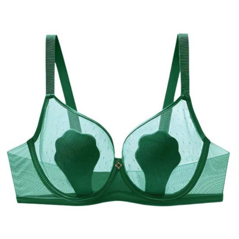 [Orejas] AnLiFang sujetador delgado pecho grande pequeño anti-convexo sexy ropa interior francesa encaje