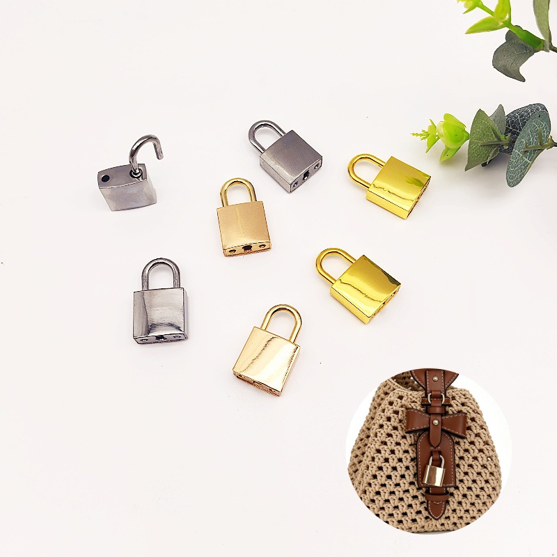 New DIY handmade bag accessories, smooth surface stretchable locks, bag decoration padlocks, clothing and bag accessories wholesale