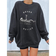���羳ŷ�롿Seeyoushy Never Better Funny Skull Print Women