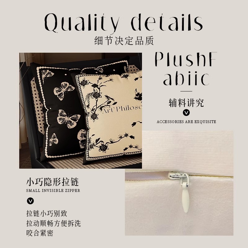 中世スタイルの枕、高級リビングルームソファクッション、腰枕、ベッドサイド出窓背もたれクッション、取り外し可能で洗える枕カバー|undefined