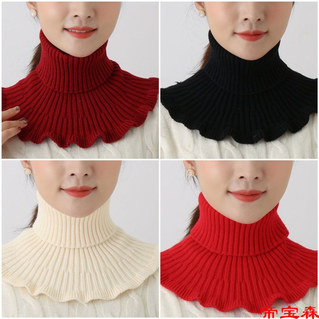 Collar Autumn and winter Socket keep warm cervical vertebra Collar Korean Edition Versatile decorate False collar Solid Wool Collar