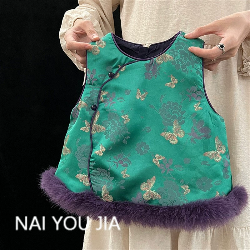 Крем детская одежда 2025 осень-зима для девочек атласный жаккард