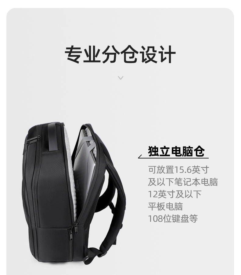 Cross-border airbag shockproof laptop backpack for men, high-end waterproof business backpack for men's commuting undefined