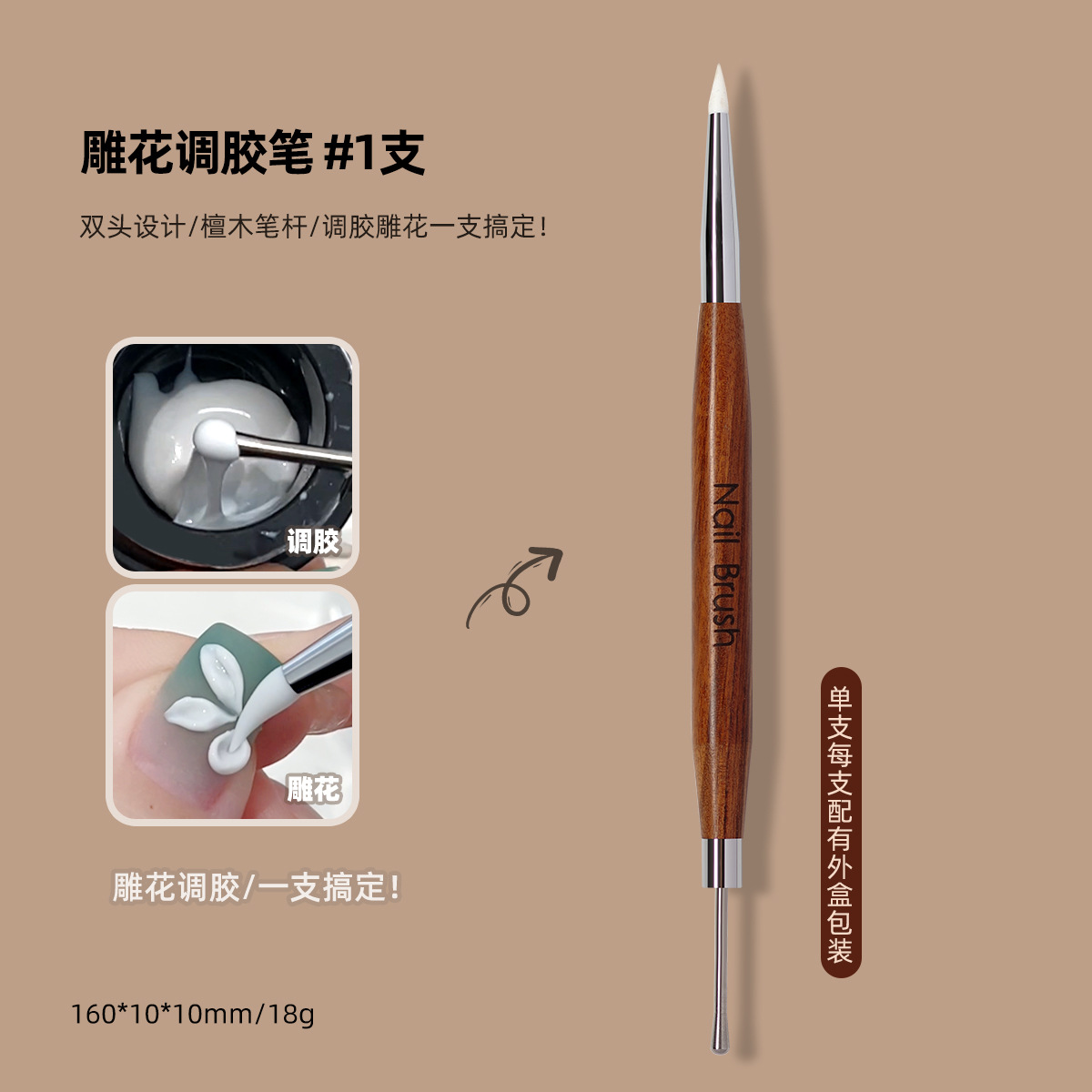 Pluma de goma tallada