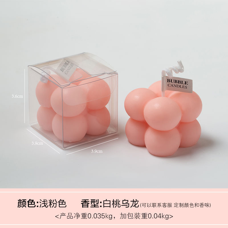 Cubo de Rubik Velas de aromaterapia de alto nivel Regalo de cumpleaños Estilo hecho a mano Fragancia linda Velas pequeñas Regalo de mano