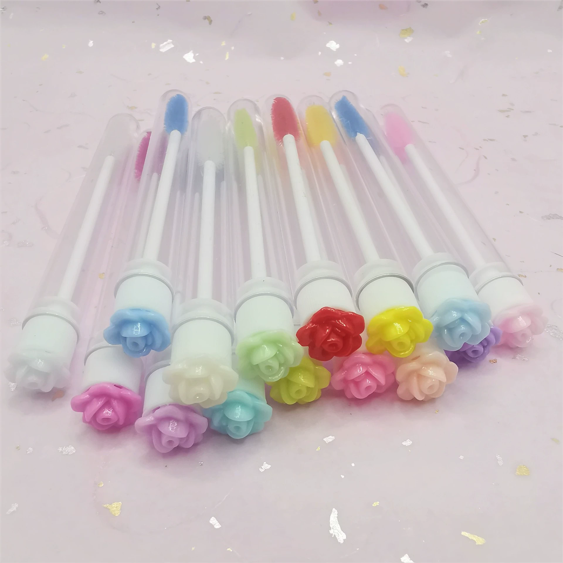 春ная разноцветная ручная щетка содержит розу для lashes, оптом