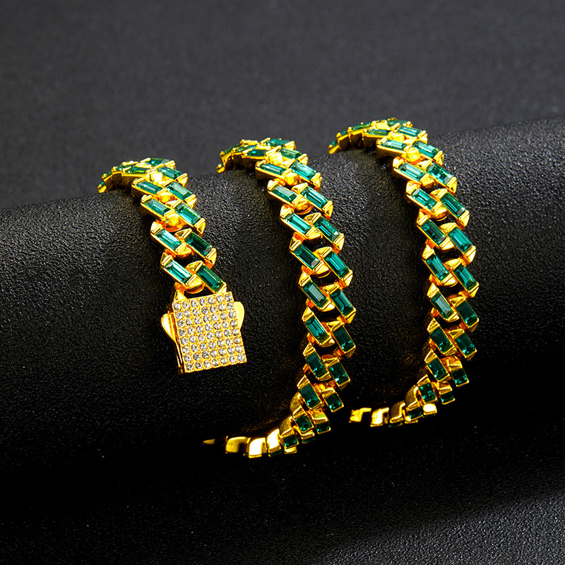 Fashion Geometric Alloy Inlay Rhinestones Unisex Necklace 1 Piece