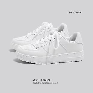 Women's Shoes White Shoes Women's 2024 Spring and Summer Breathable Casual Shoes Thick Sole Heightening Sports Shoes Trbottomy Air Force One Sneakers