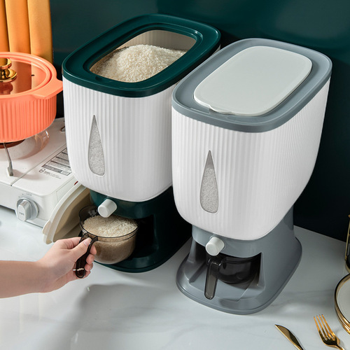 Japanese-style plastic kitchen rice storage bin large capacity moisture-proof and pest-proof kitchen storage grain storage bin