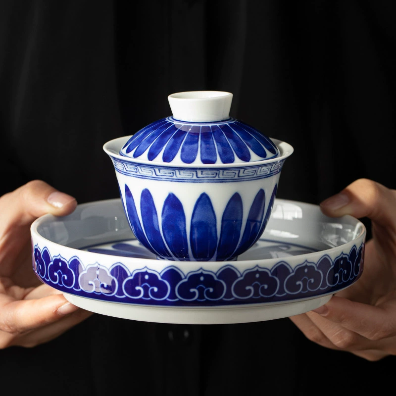 Baoxiangju Juxiang Ercai covered bowl tea cup set single covered bowl high-end tea bowl tea set single cover tea cup tea set