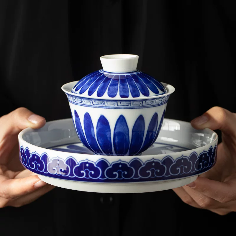 Baoxiangju Juxiang Ercai covered bowl tea cup set single covered bowl high-end tea bowl tea set single cover tea cup tea set