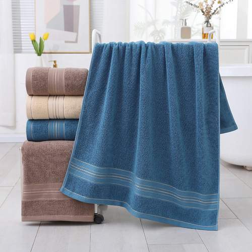 Pure cotton manufacturer wholesale cotton absorbent bath towel household adult bath towel pure cotton hand gift logo