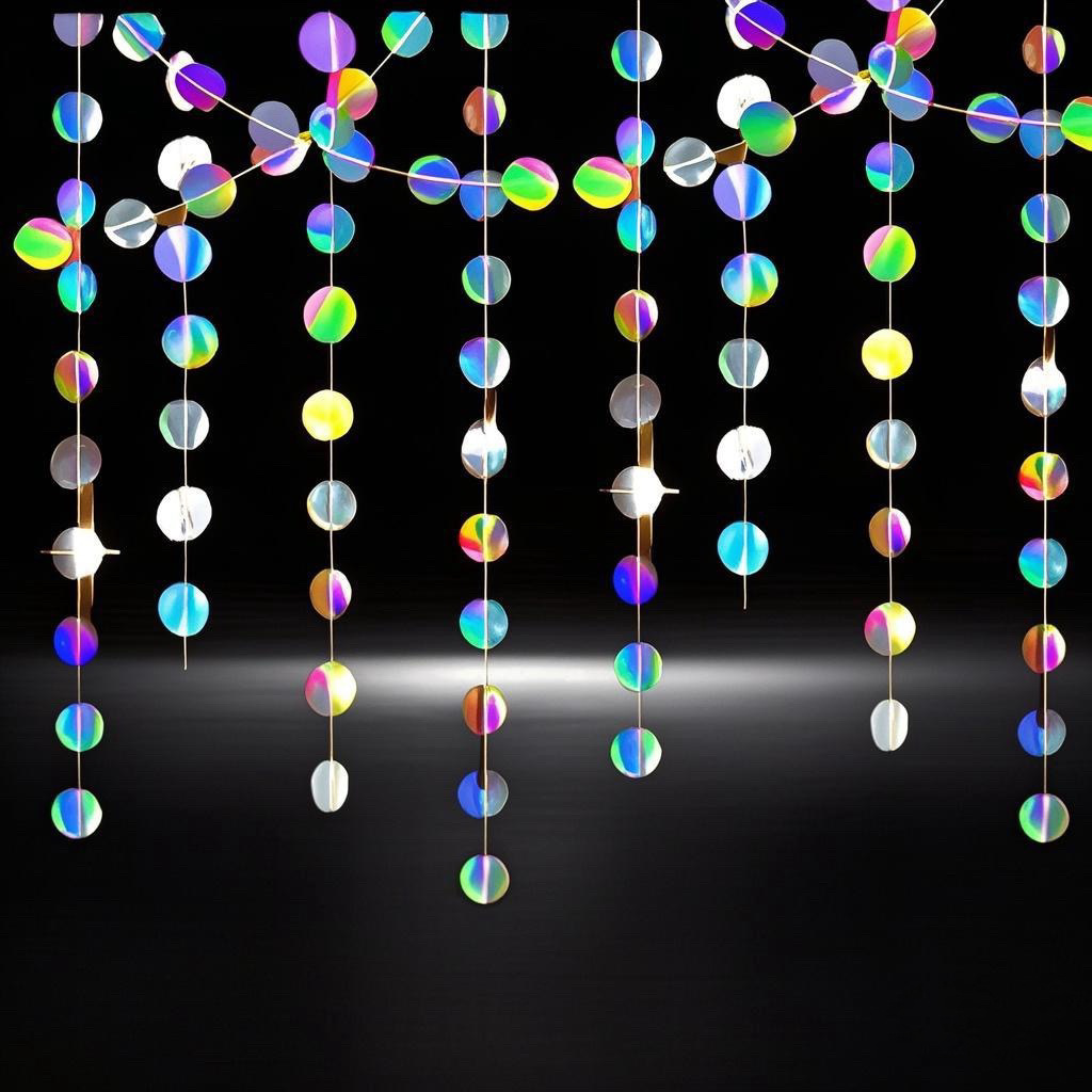 2M镭射纸幻彩银圆片爱心圆形拉花生日派对婚礼圣诞万圣节酒吧装饰