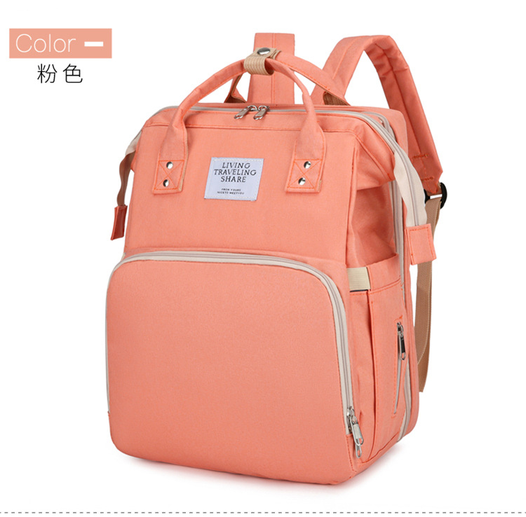 Bolso de mamá de cama plegable portátil nuevo estilo bolsa de leche portátil de gran capacidad para madres y bebés bolsa de cama de mamá multiusos