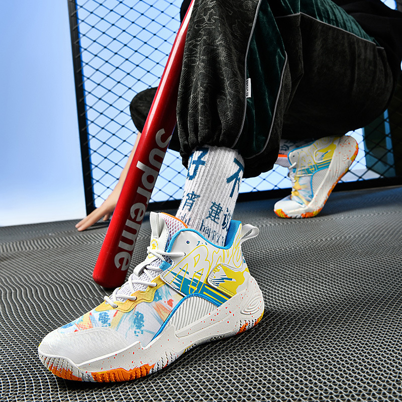 Combat basketball shoes for boys fresh breathable colorful high-top 12 sneaker Youth student sneakers for 15-year-old women Combat basketball shoes for boys fresh breathable colorful high-top 12 sneaker Youth student sneakers for 15-year-old women