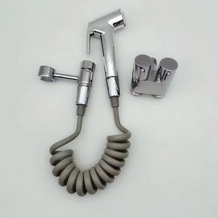 Electroplated Bathroom Toilet Companion Washer Toilet Cleaning Hand Spray Gun Double Tap suit Double Opening suit