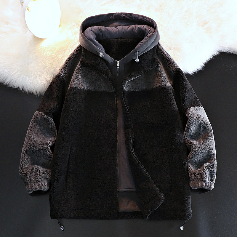 Foreign Trade Autumn and Winter New Lamb Velvet Jacket Warm Jacket Cotton Outwear Youth Trendy Dqc5208