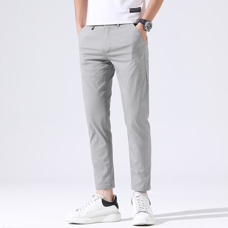 Thin comfortable elastic casual trousers