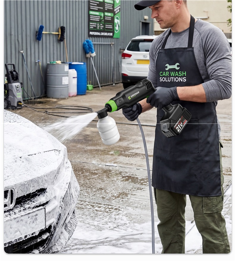 Green Forest Car Wash High-Pressure Water Gun, Household Cleaning Machine, Wireless High-Power Water Pump, Powerful Pressure-Boosting Home Floor Cleaning Tool