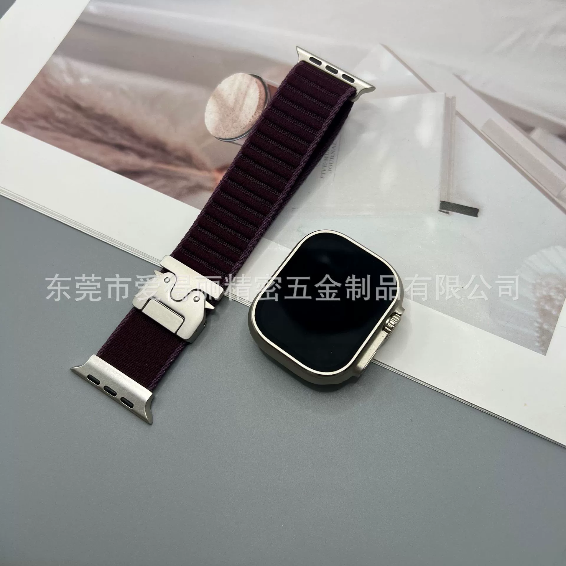 Применимо к ремешку для часов iwatch с нейлоновой плетеной полосатой парашютной пряжкой Apple Watch78910 Ремешок для часов Apple watch