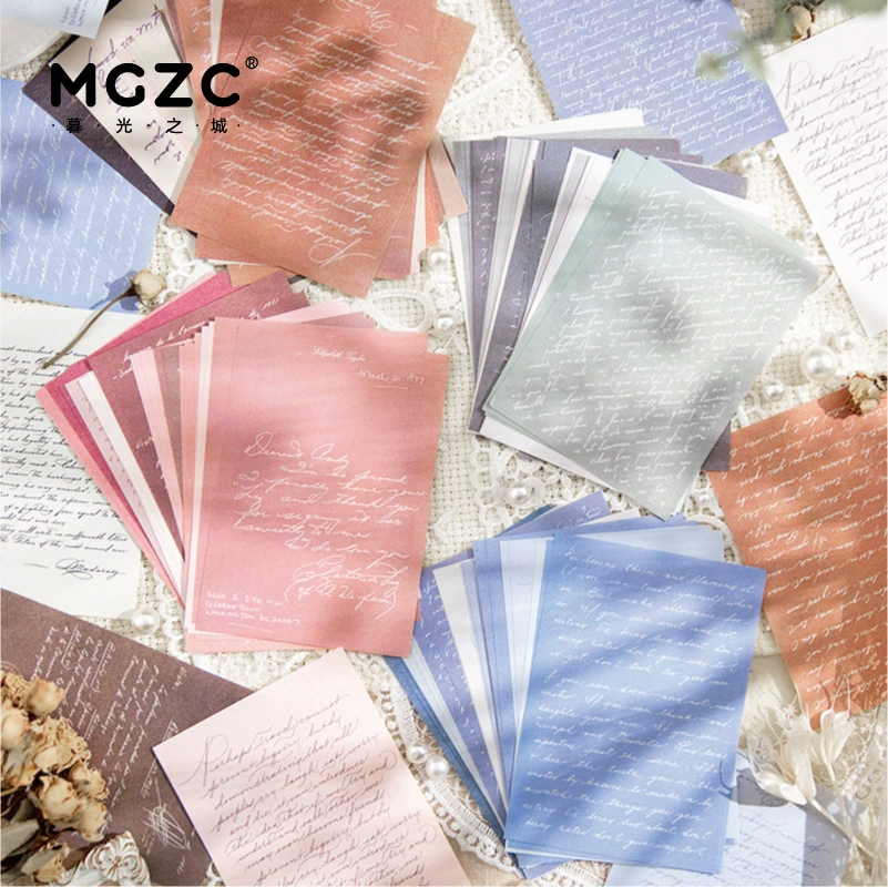 Сумерки Нежная от руки серия простых сумок INS Английский ручной счет DIY украшения 30 листов в 4 модели