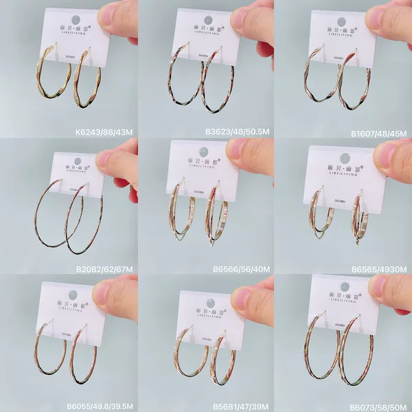 Liyin niche design irregular metal hoop earrings with 925 silver pins, simple and versatile for daily wear, best-selling cross-border accessory