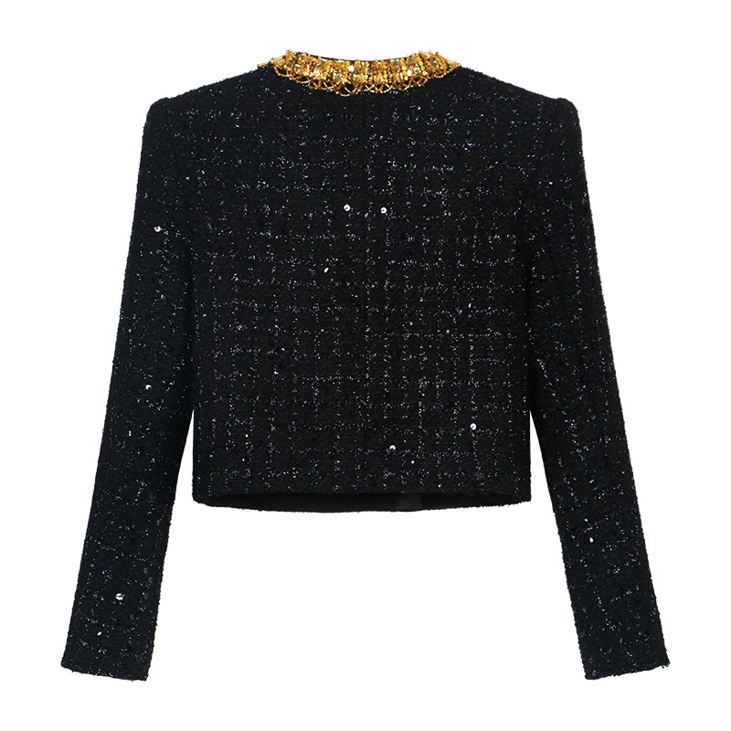 Модная элитная дизайнерская куртка, тренд сезона, стиль Chanel