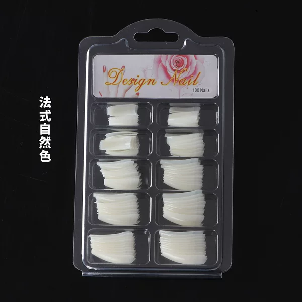 Nail Art Plastic Nail Piece 100 Boxed French Pointed Head Ballet Armor Transparent Natural Color Full Paste Half Paste Armor