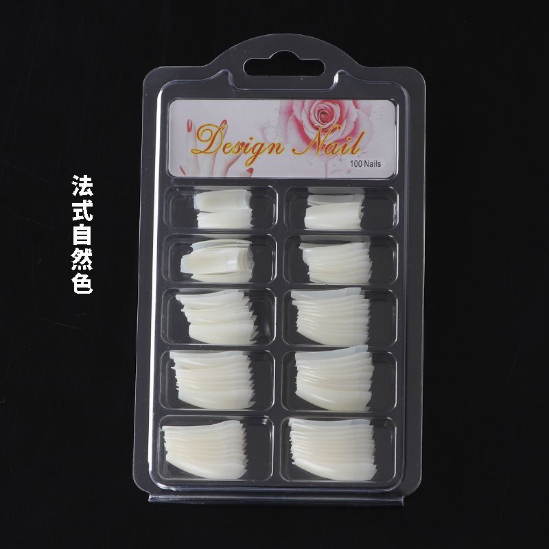 Nail Art Plastic Nail Piece 100 Boxed French Pointed Head Ballet Armor Transparent Natural Color Full Paste Half Paste Armor