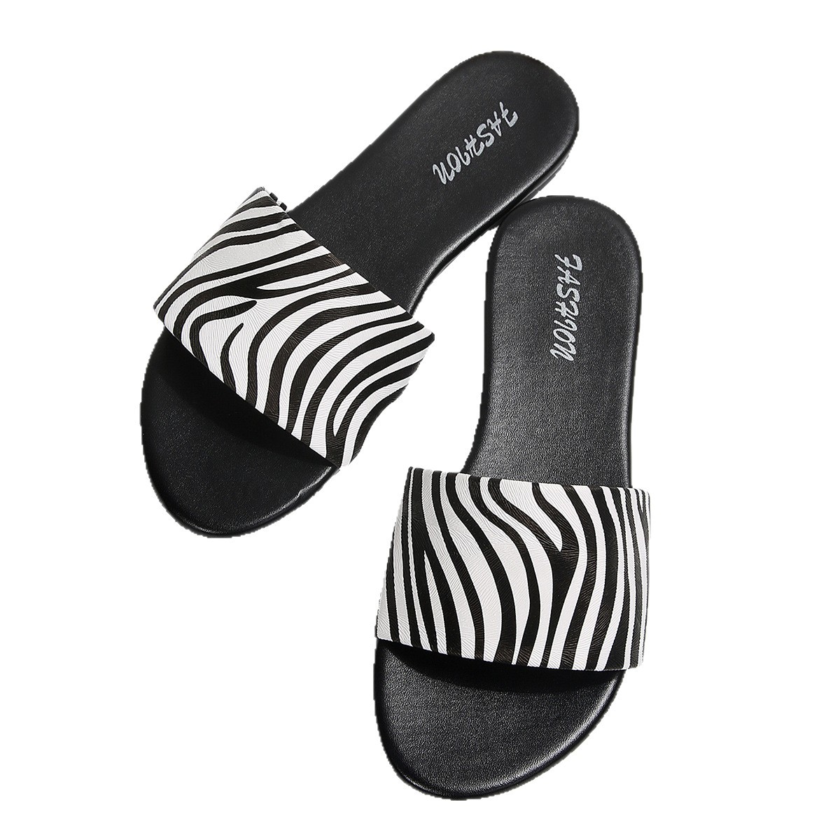 Sandalias Planas para Mujer de Cuero Sintético, Cómodas, para Uso Casual