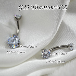 G23 Titanium Alloy Navel Nail Navel Ring European and American Navel Jewelry Navel Nail Piercing Piercing