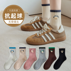 襪子女春夏新款中筒襪潮流百搭襪親膚透氣防臭吸汗純棉襪諸暨襪業