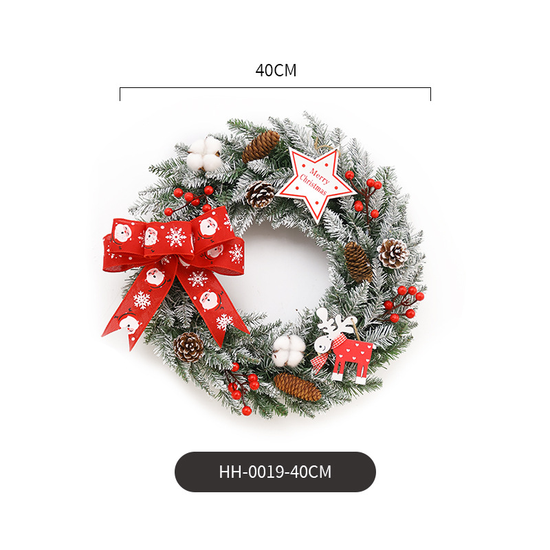 40/50/60cm guirnalda decorativa de Navidad puerta colgando escena Amazon transfronterizo popular guirnalda de Navidad Ratán