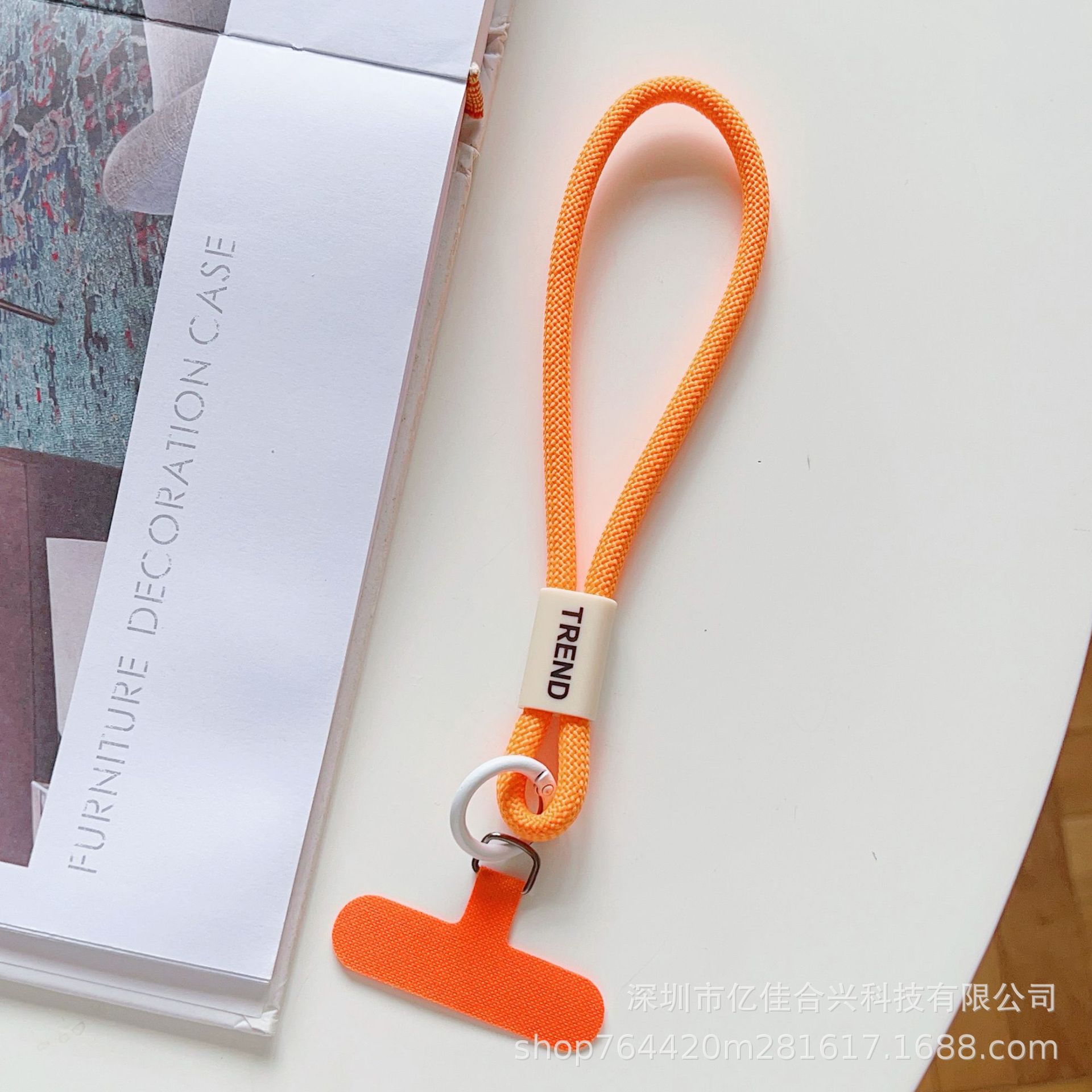 Corto ajustable hebilla de mano anti-pérdida junta de cuerdas de muñeca de poliéster simple de viaje al aire libre