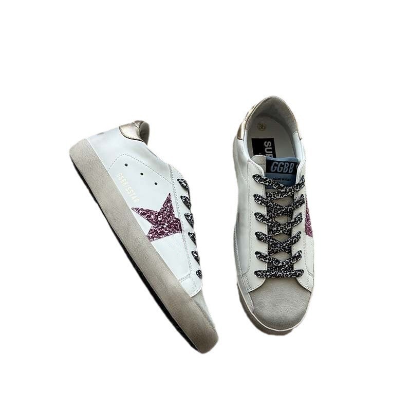 2024 Classic South Korea Star Dirty Small Dirty Shoes Women's Retro Silver Tail Height Increasing Trendy Dirty Small White Shoes Trendy