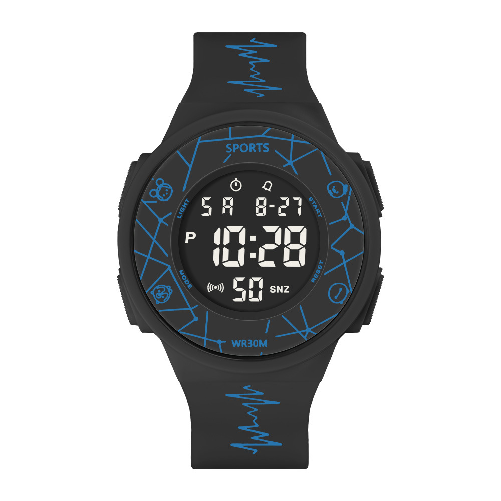 Reloj electrónico de luz nocturna de tendencia simple para estudiantes de secundaria junior alarma multifuncional cronometraje reloj electrónico deportivo