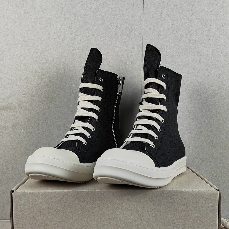 Unisex platform canvas high-top sneakers detail 3
