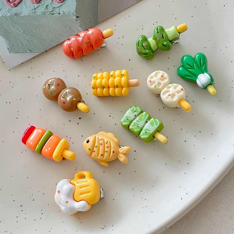 야채 머리핀[수지풍]