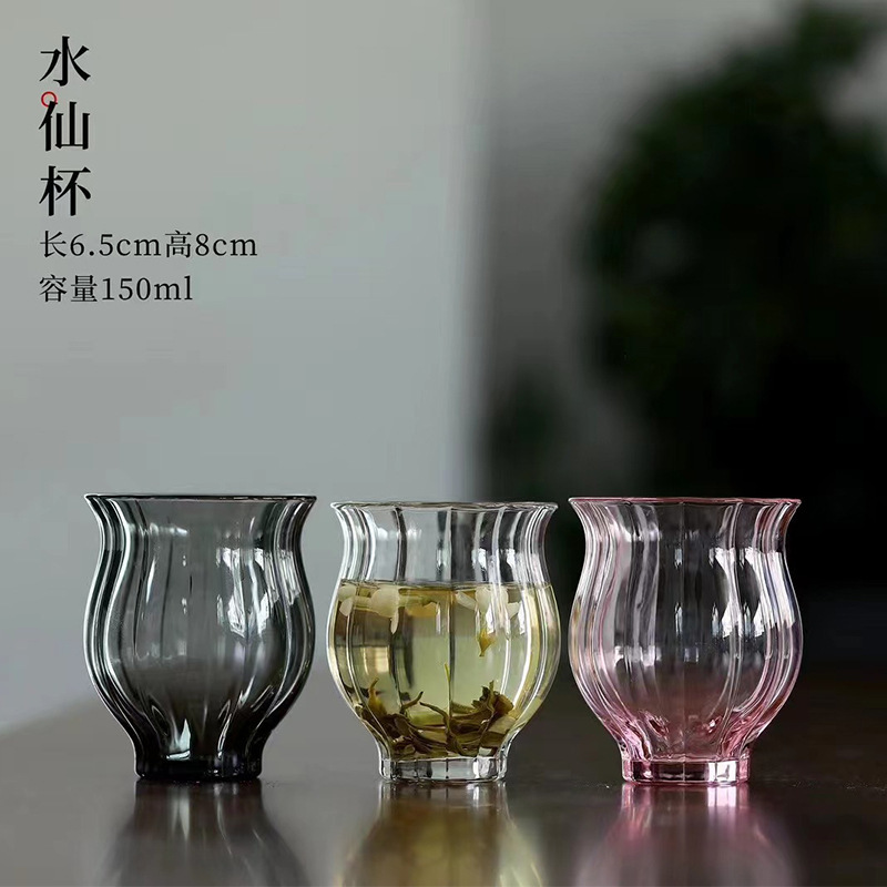 Glass tea cup for home use