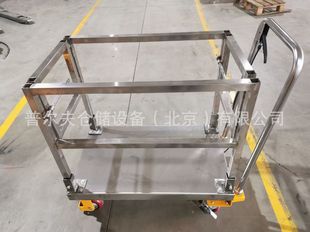 Non-standard 304 stainless steel manual hydraulic platform car mold car clean workshop station lifting platform car Beijing