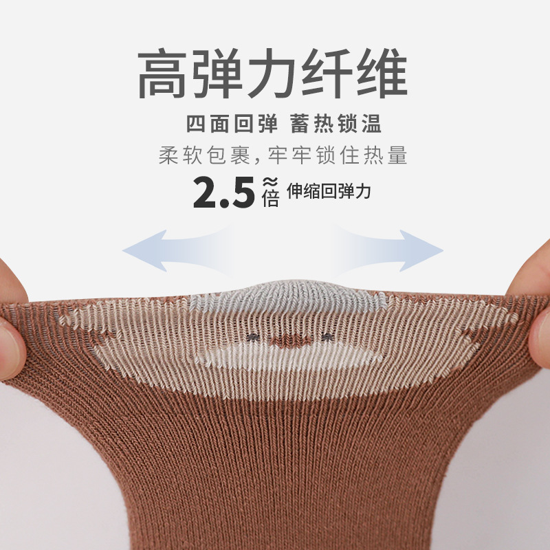 Calcetines para bebés recién nacidos Otoño e Invierno engrosado cálido Terry calcetines para bebés niños y niñas boca suelta sin hueso calcetines de algodón a media pierna