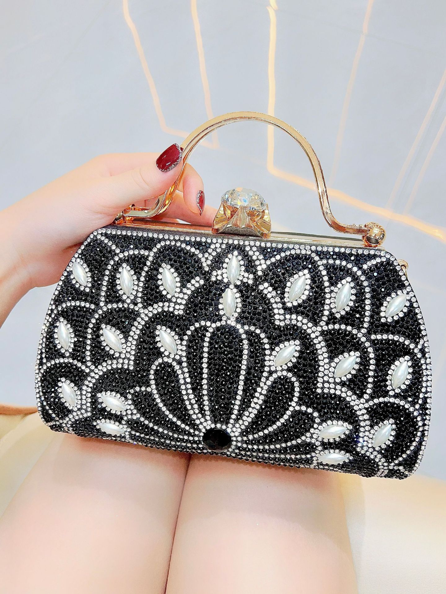 Strassperlen Abendtasche Für Damen Zur Abendveranstaltung_voghion.com
