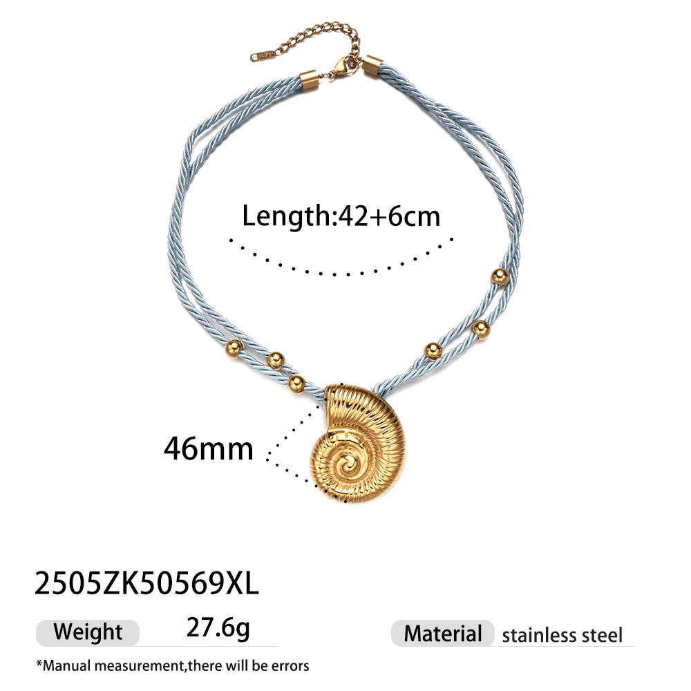 Tena collar de acero inoxidable europeo y americano dulce y fresco estilo chica caliente cuerda trenzada colorida collar de acero de titanio galvanizado joyería femenina que no se desvanece image 9