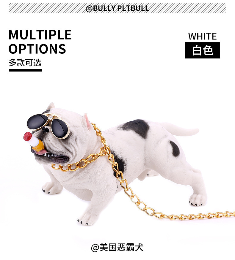 Car-Mounted Internet Celebrity Bully Dog Car Dashboard Personalized Creative Social Dog Decoration Items Small Car Ornaments