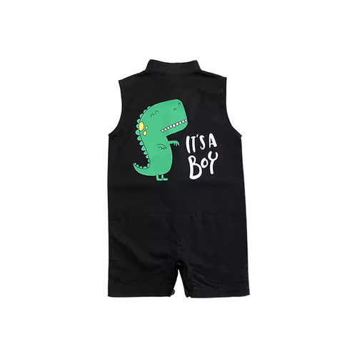 2024 summer baby onesie children dinosaur sleeveless onesie boys fashionable thin crawling suit one-piece delivery