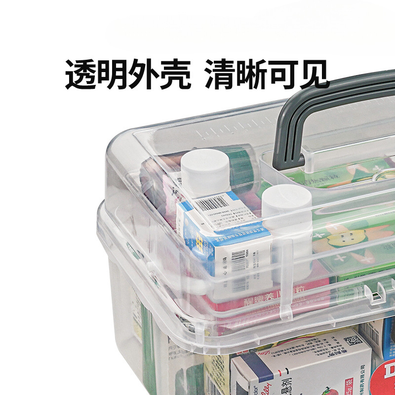 Caja de medicina de Delisie, caja de almacenamiento de medicamentos para el hogar, caja de almacenamiento de medicamentos, caja de herramientas de artesano para el hogar