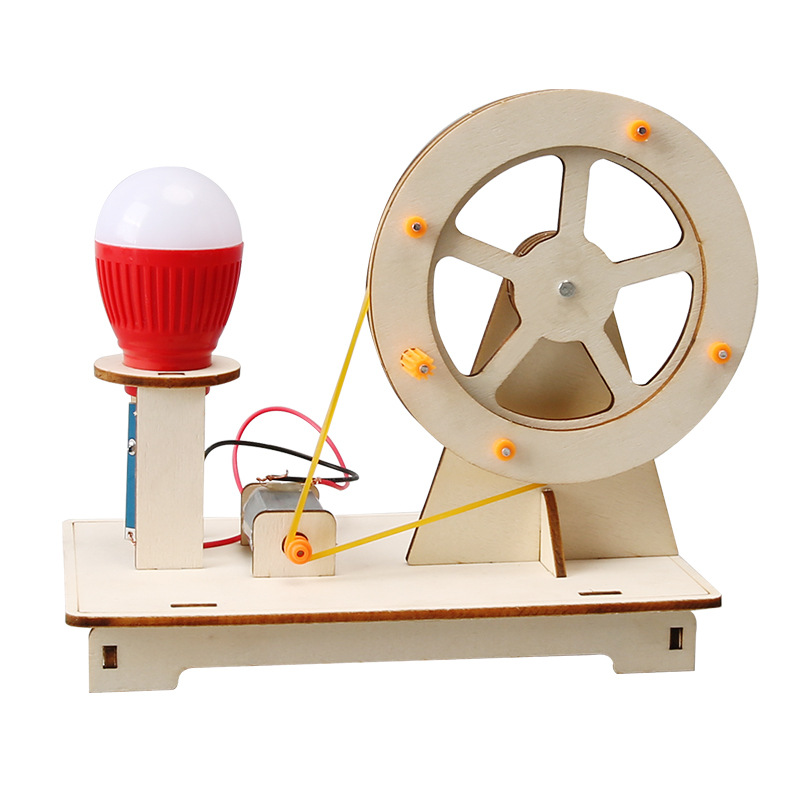 Experimento científico generador de mano estudiante ciencia y tecnología pequeña creación infantil inventado a mano DIY paquete de material