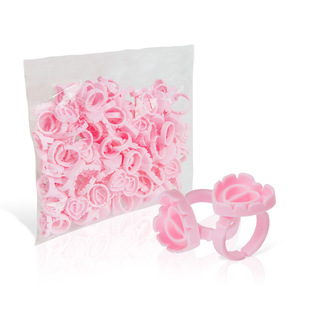 Factory direct plastic tattoo eyelash grafting glue ring holder flowering cup flowering ring cup
