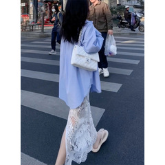フランス式の小さい衆のレースの半身のスカートの女性はショートパンツの直筒の白いスカートの韓国版の高い腰はやせています。