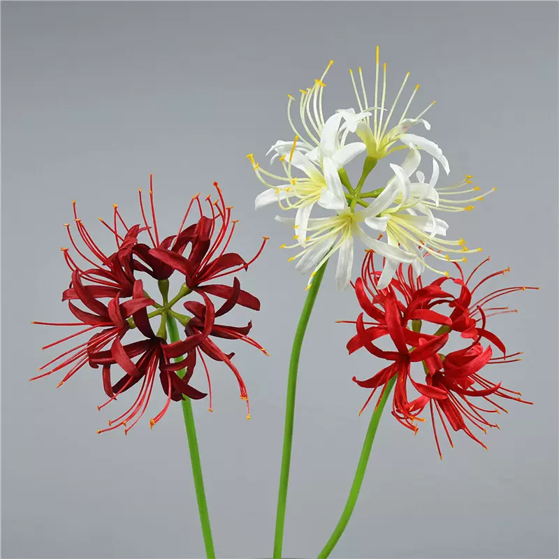 仿真花彼岸花曼珠沙华花单枝假花摄影道具室内装饰花婚庆花艺